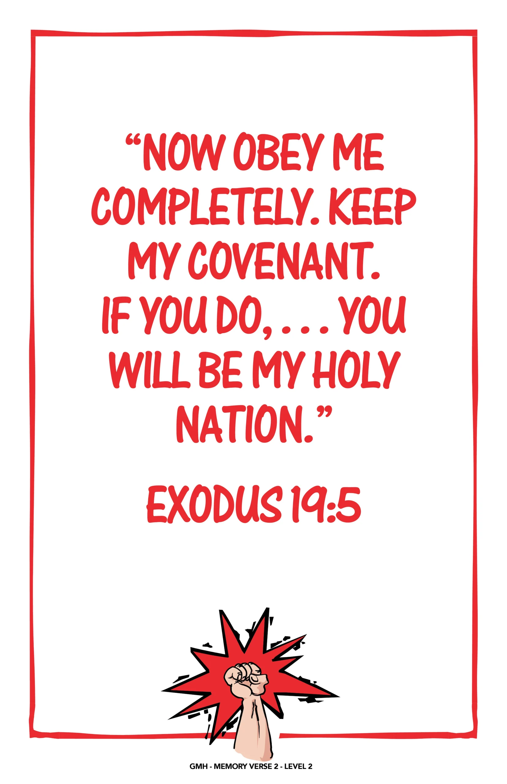 God's Mighty Hand - Memory Verse Set - Image 2
